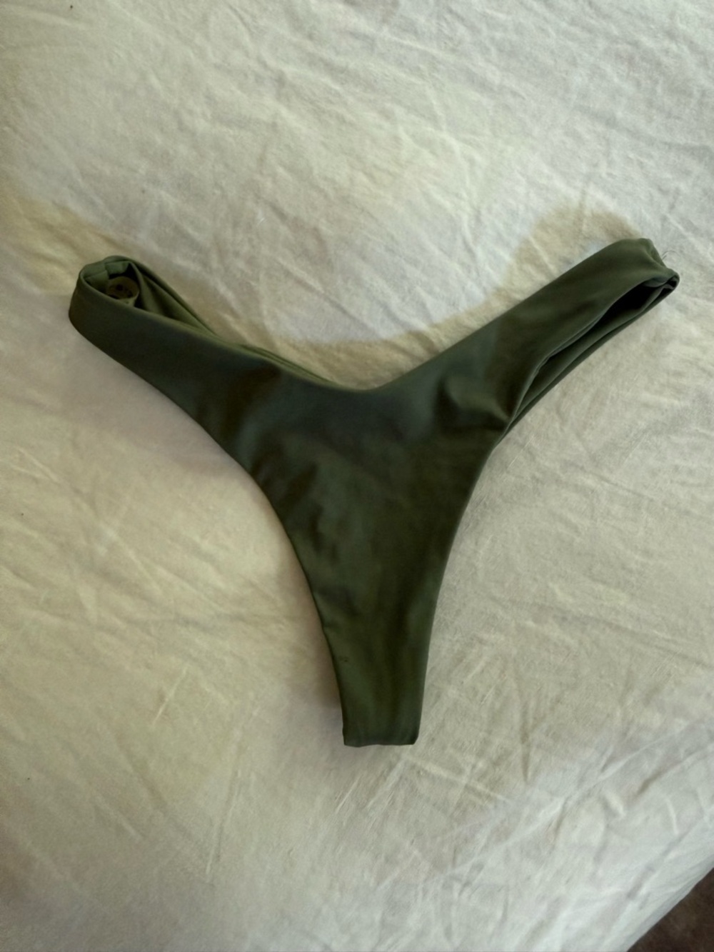 Zaful Olive Green High-Cut Bikini Bottom